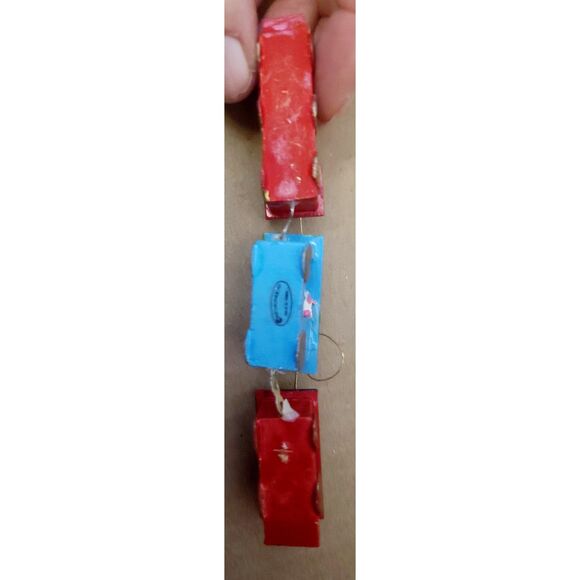 Vintage‎ Hand Painted Wood Choo Choo Train Ornament - Picture 1 of 10